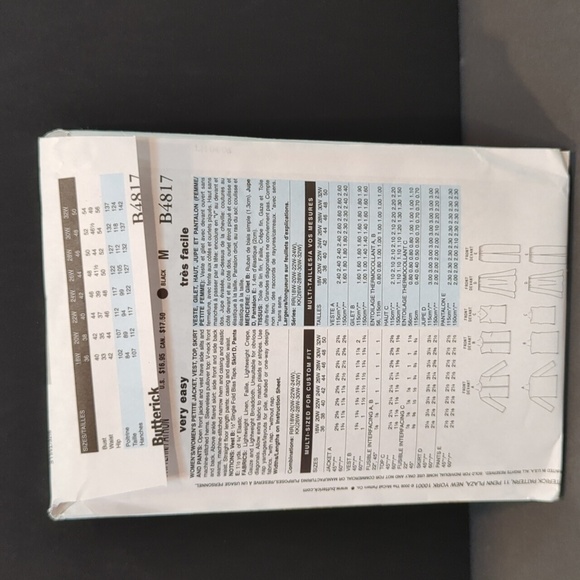 Butterick B4817 Womens Uncut Sewing Pattern Size 18W, 20W, 22W, 24W - Picture 2 of 3